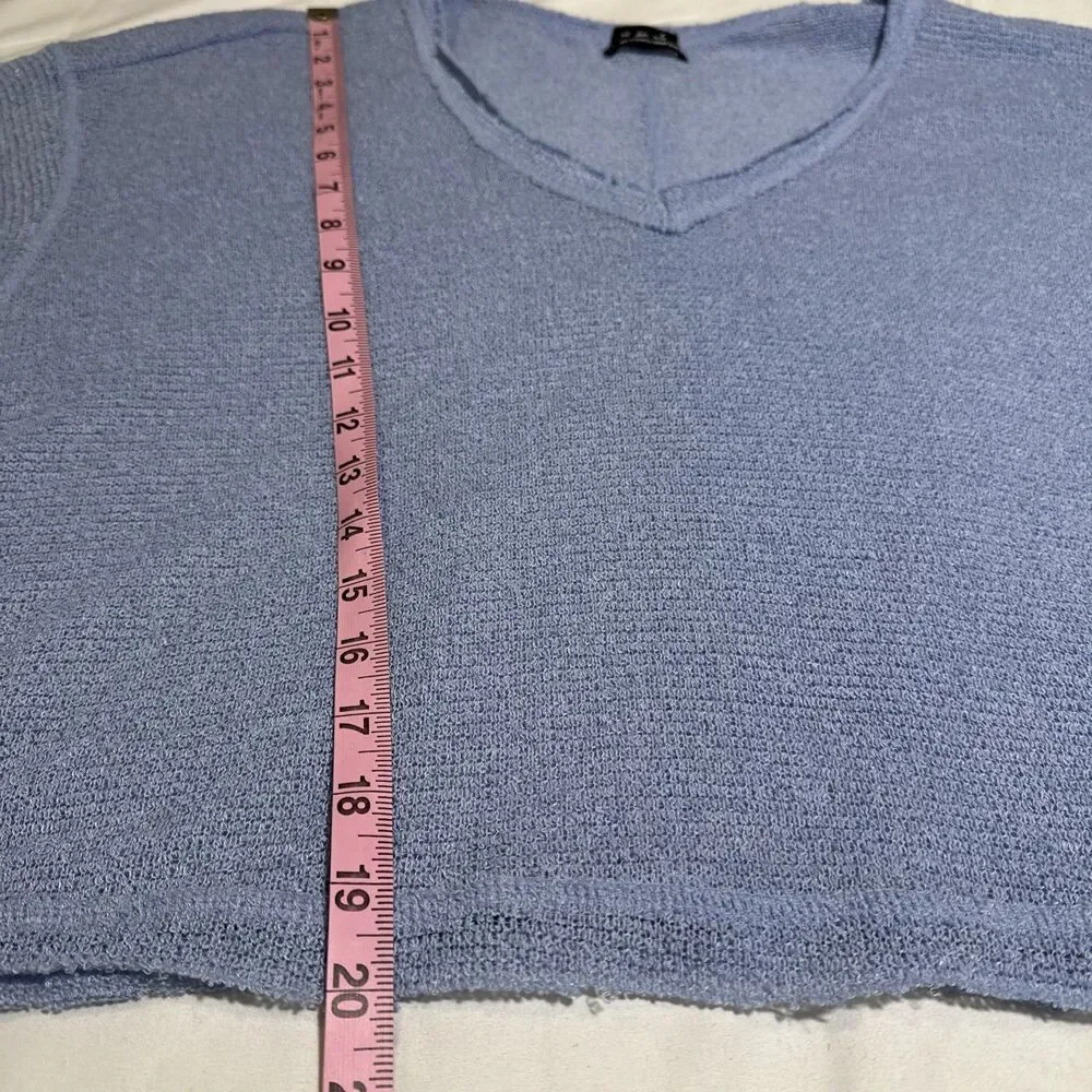 Urban Outfitters Sweater Womens S Crop V neck Long Sleeve Oversized Loose Knit - Picture 4 of 9